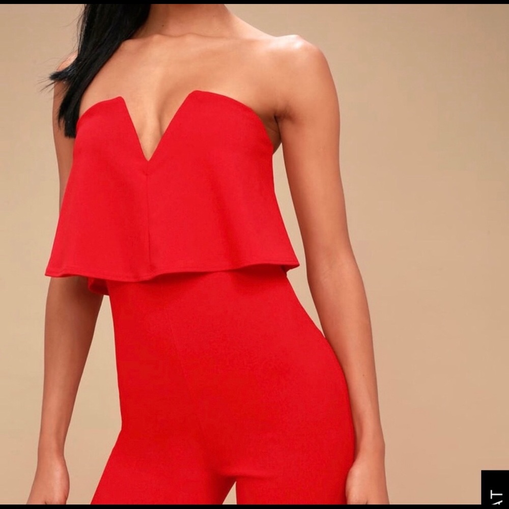*Brand New* Lulus Power of Love Strapless Jumpsuit